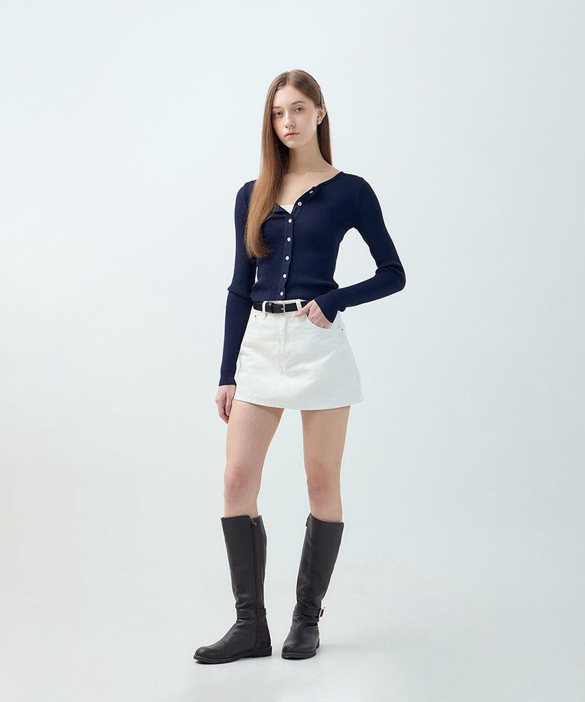 Potipo [W] Daily Cotton A-Line Mini Skirt