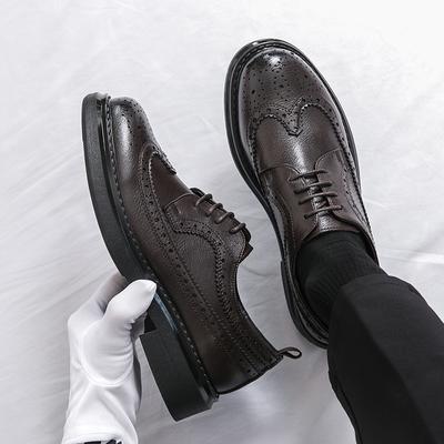New Luxury Baroque Oxford Shoes Casual Leather Shoes High Quality Slip-on British Lace Up Comfortable Non Slip Men Shoes