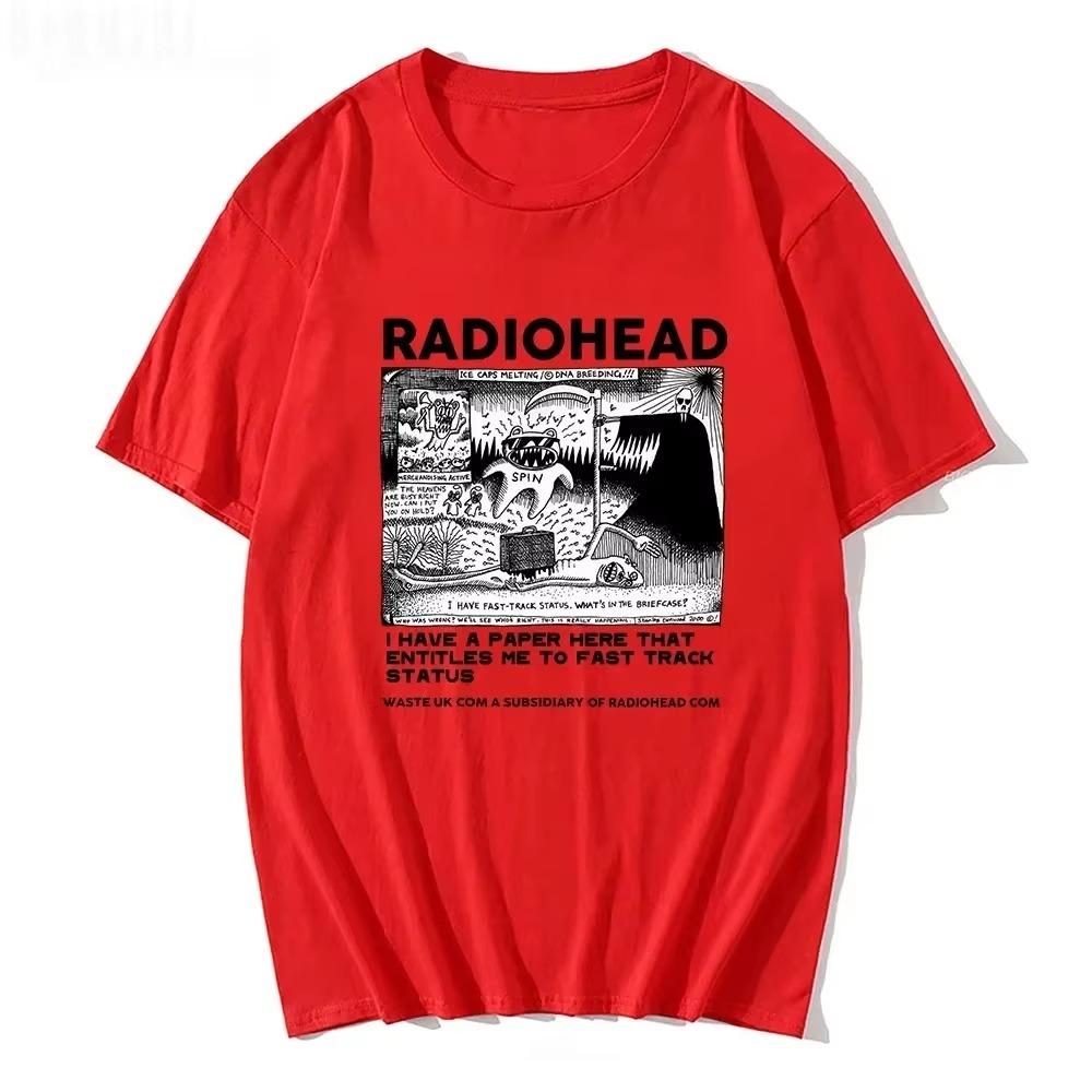 Harajuku Fashion Radiohead T-Shirt Men Women Vintage Graphic Tees Hombre Unisex High Quality Cotton Crewneck Classic T-shirts