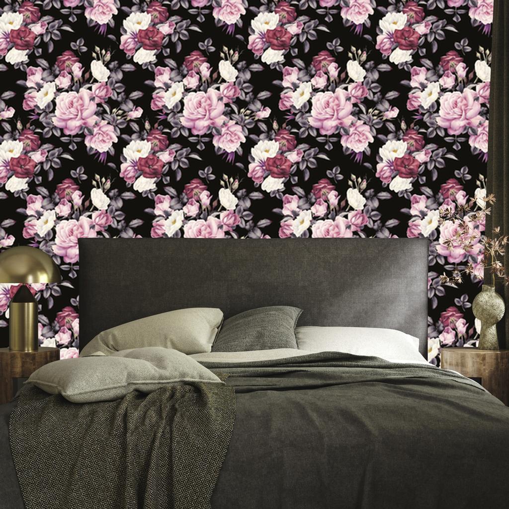 Wallpaper Roses In Colors for the Living Room and Bedroom 50x1000