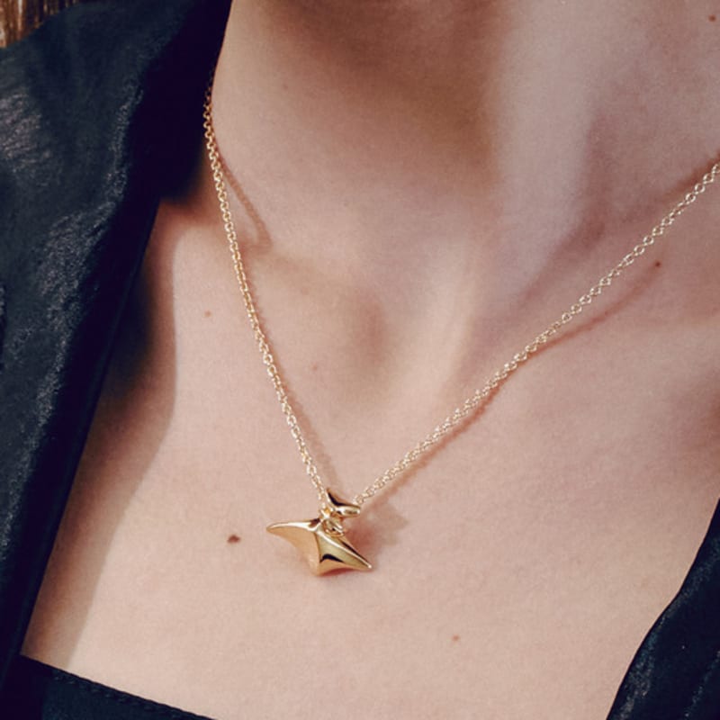 

YUSOWA TWIN BARCHAN NECKLACE (GOLD) GOLD