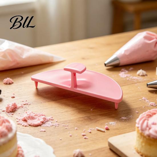 Kitchen Cake Decoration 3PCS Curve Auxiliary Tools, Lightweight PLA Support Topper Stand Stakes, Decorating Ruffle Stencils for Baking Supplies