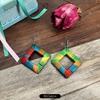 Natural handmade coconut shell earrings Bohemian women's retro cute versatile earrings temperament earrings