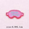 Pink Cartoon Embroidery Patch Iron On Patches For Clothing Flower Letters Patches On Clothes Sewing Fusible Patch Applique Decor