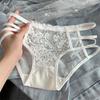 3pcs/Lots Lace Panties for Women Transparent Mesh Hip Male Briefs Low Rise Hollow Out Breathable Underwear Plus Size