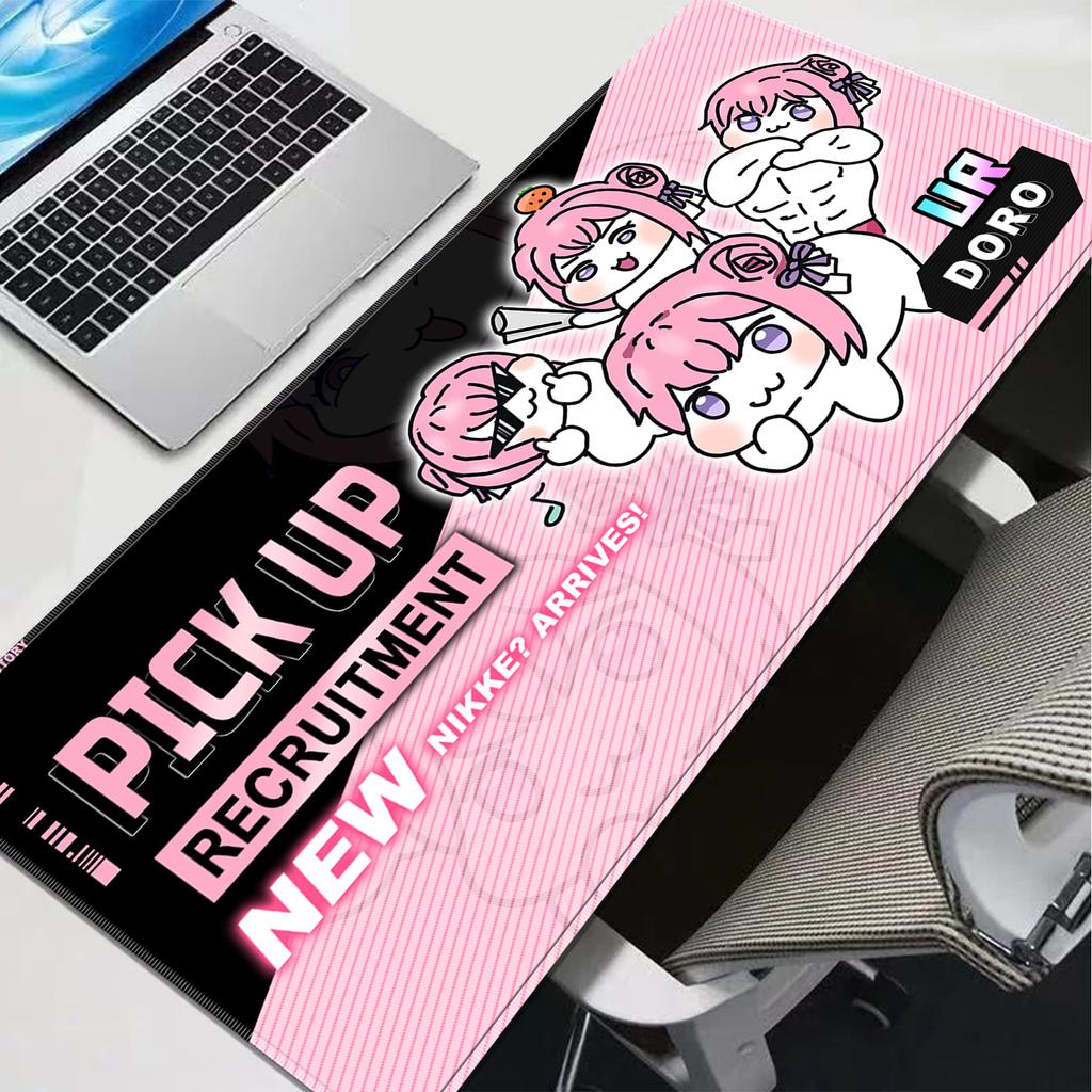 Mouse Pad Gamer Kawaii Pink Doro Desk Mat Goddess Of Victory NIKKE Dorothy Mousepad Gaming office Accessories Keyboard Desk Mat