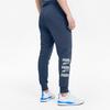 Puma Rebel Logo Print Joggers Men Bottoms Deep-Denim-Blue 582765-43