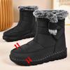 Cotton boots women's winter women's shoes large size velvet thickened boots polyurethane lightweight cotton shoes warm snow boots