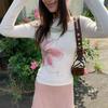 Fairycore Slim Graphic T Shirts Long Sleeve Korean Fashion 2000s Clothes Y2k Women's T-shirt New Tops Tees