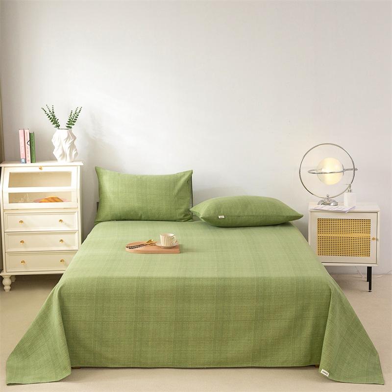 Pure Cotton Thick Bed Sheet Single Piece Bedding Set For Students Dormitory Soft Cool Bed Sheets With Pillowcases 3 Piece Set