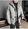 Big Yards of Men's Clothing False Two Pieces of Cotton Clothing Men's Winter Loose Thickened Rocker Velvet Cotton Jacket Hooded Cotton Coat
