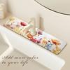 1Pcs Floral Starfis Faucet Absorbent Mat, Drainage Pad, Kitchen Sink, Countertop Drain Pad, Diatomaceous Mud Washbasin, Cuttable Quick Drying Pad