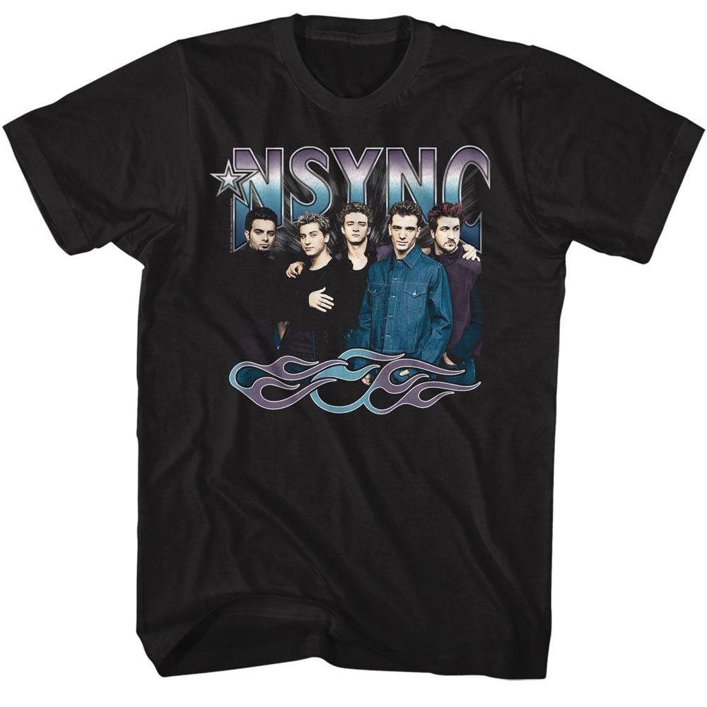 NSYNC Cool Tones And Flames Music Shirt XL