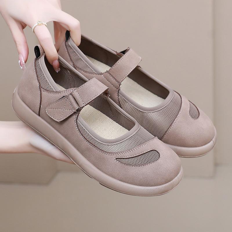 Summer new women's shoes platform-soled lightweight casual shoes single shoes fashionable versatile breathable non-slip one-pedal women's shoes