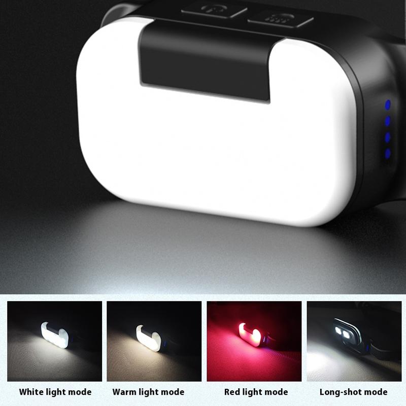 COB Mini Double Light Headlamp Super Bright Headlight Rechargeable Outdoor Camping Fishing Working Portable Head Lamp