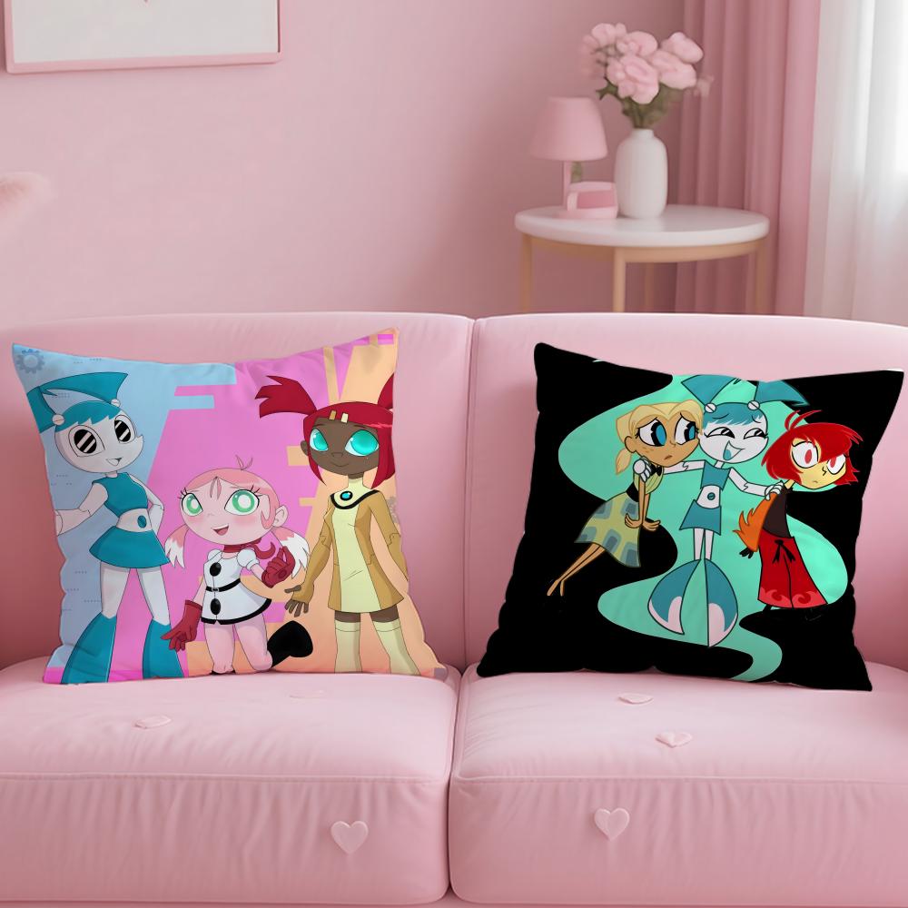 cartoon My Life as a Teenage Robot Cushion Cover Soft & Easy-Wash Pillow Case – Versatile for Couch, Bed, Travel and Office