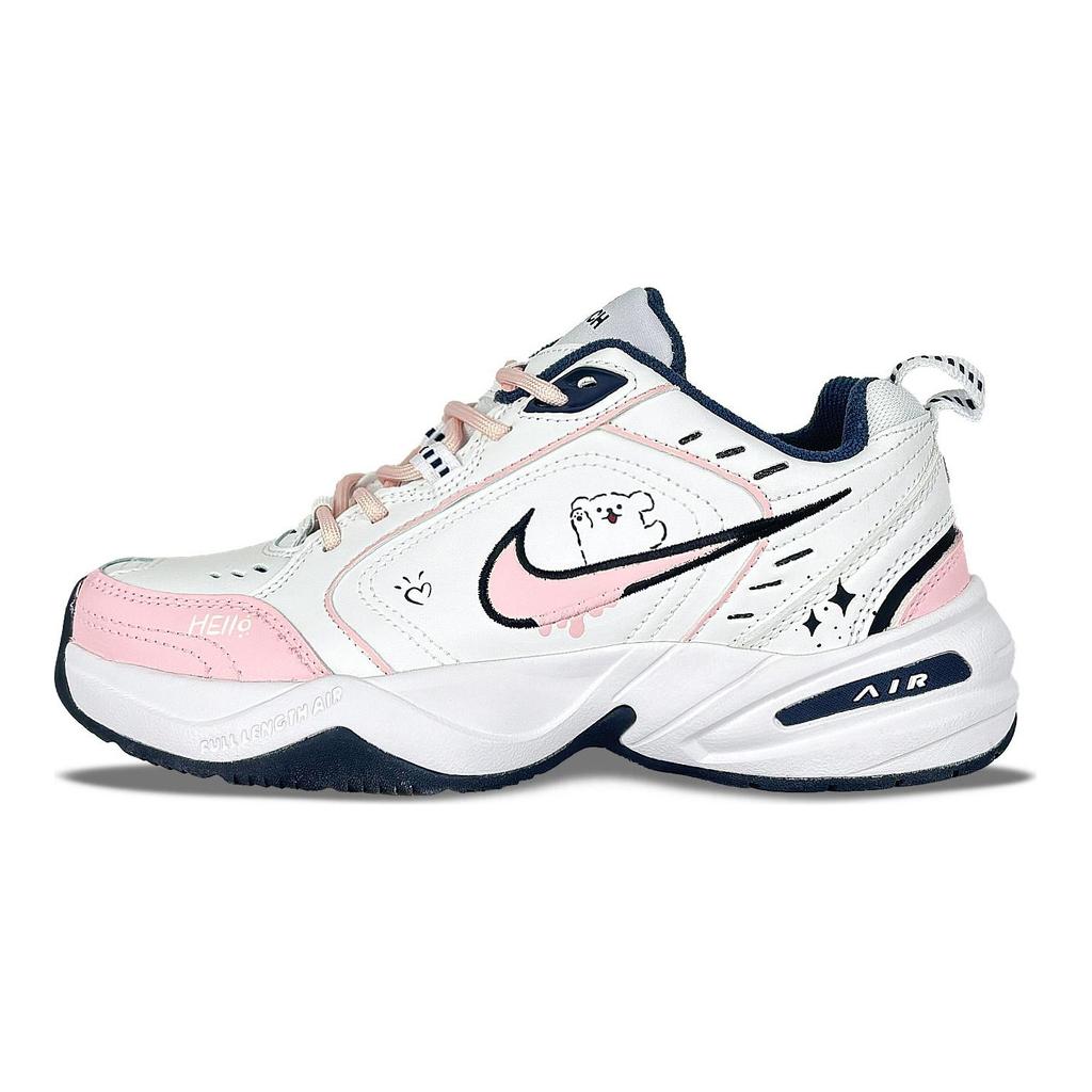 Nike Air Monarch 4 Slip Resistant Slip Resistant Low Top Chunky Sneakers Unisex Pink White 415445-102(Team627-)