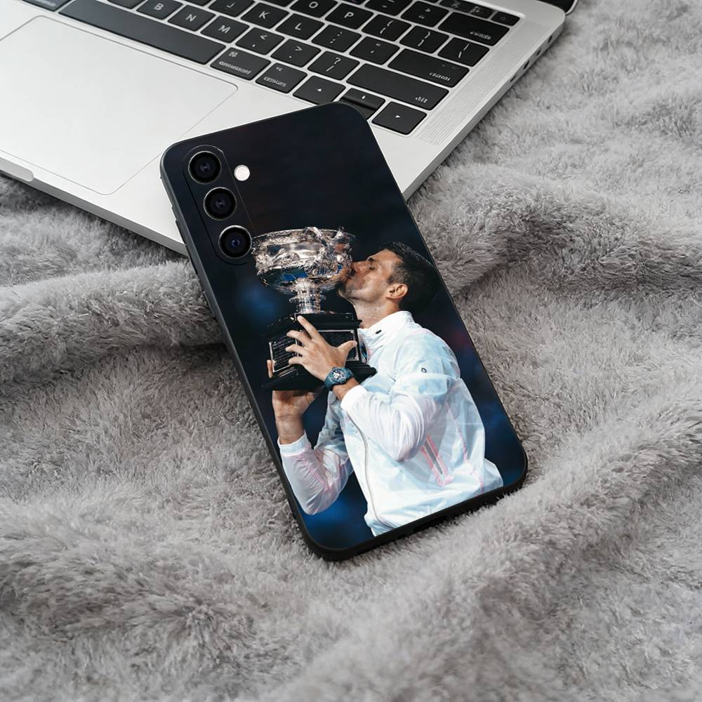 Novak Djokovic-Tennis Black Soft Silicone Phone Case for Samsung Galaxy A73, A71, A72, A70, A53, A52, A51