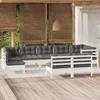 Day and Night - Day and Night Garden Furniture 9 Pieces and White Cushions Solid Pine Wood