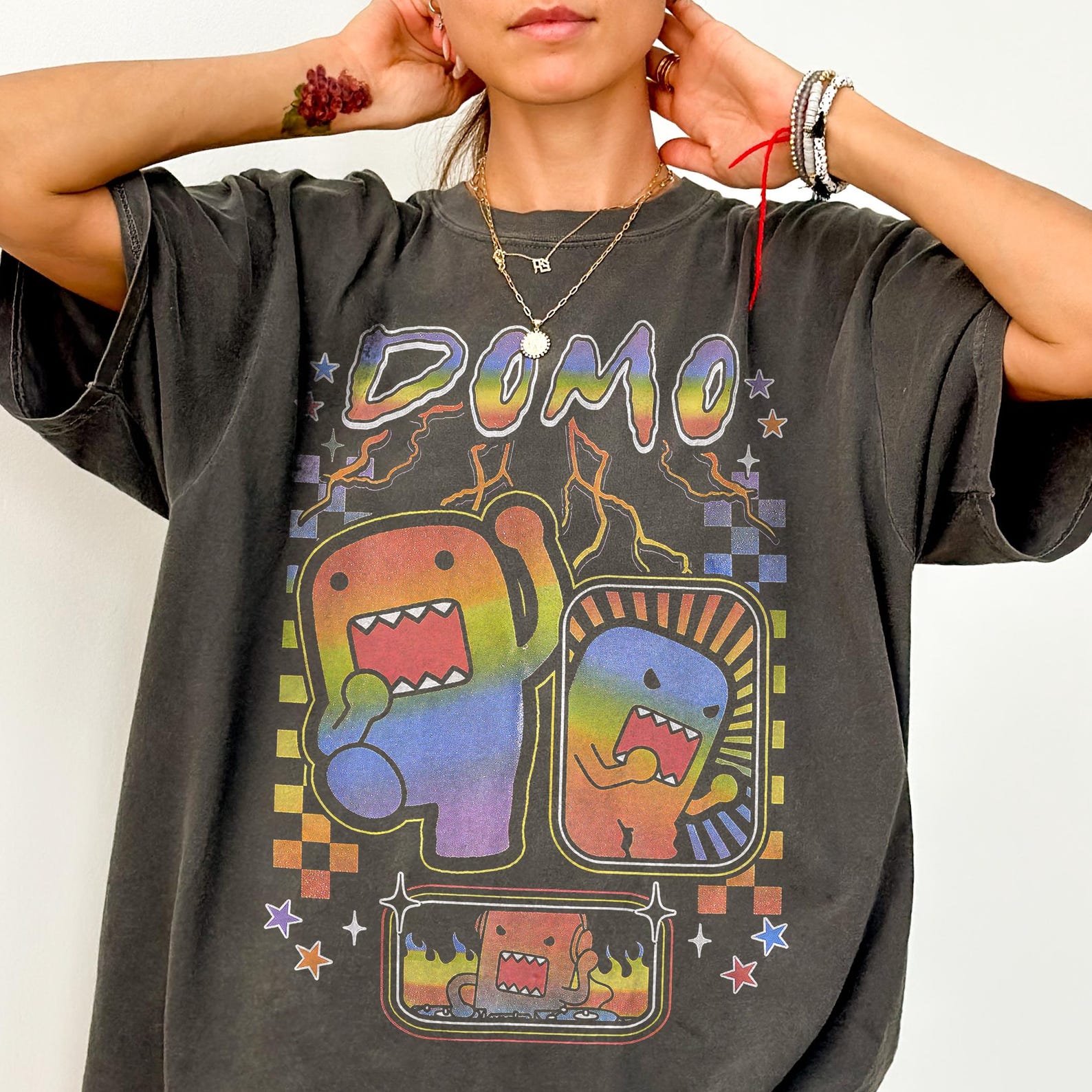 Vintage Domo Kun Shirt – Y2K Shirt,Harajuku Shirt,Kawaii Shirt,Domo Tshirt 4XL