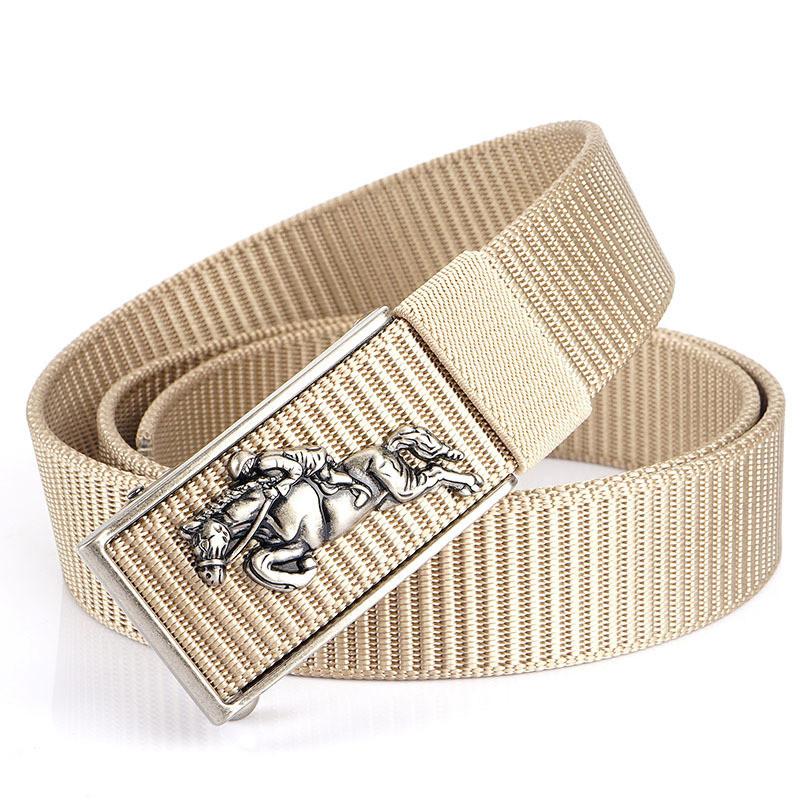 Belt Unisex Versatile And Slimming With Metal Buckle Belt Paired Jeans With
