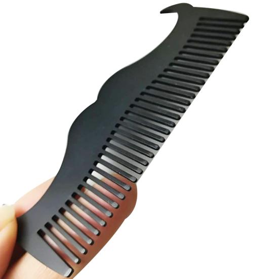 Goat Mustache Shape Stainless Steel Beard Comb Men Grooming Shaping Styling Tool