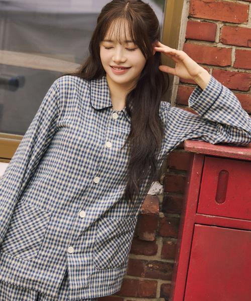 [BYC] Brushed Cotton Unisex Pajama Set Blue [Shipped from Korea] 100% Authentic