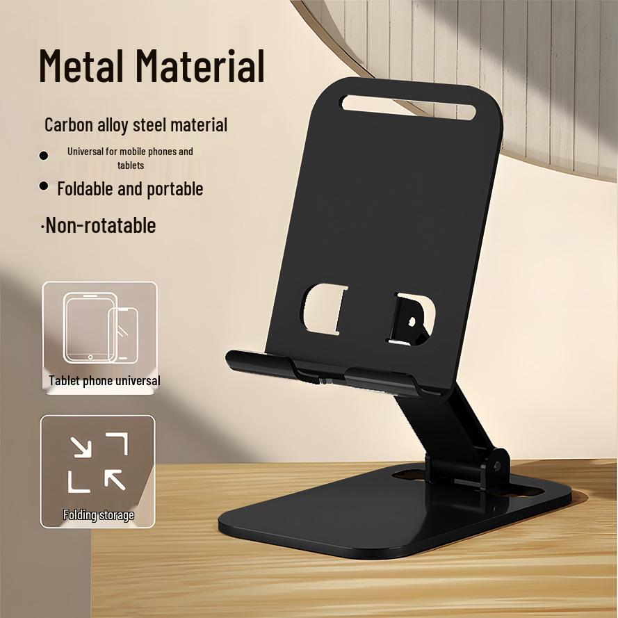 Multi-Functional Foldable All-Metal Desktop Phone Holder for Streaming & Online Classes