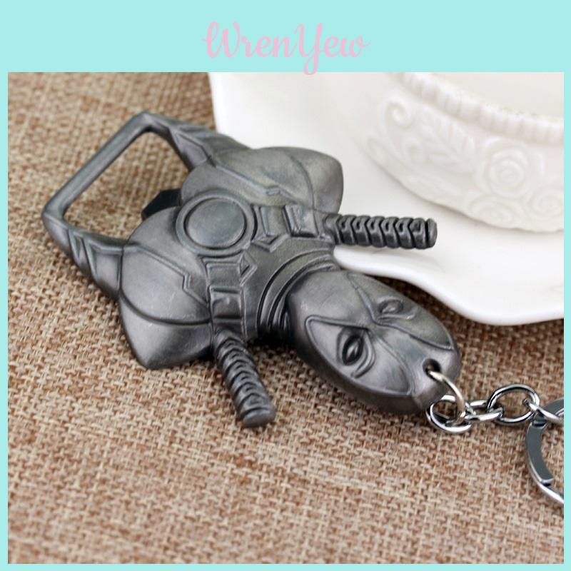 Bronze Silver Marvel Comics Deadpool Logo Metal Bottle Opener Keyring Keychain