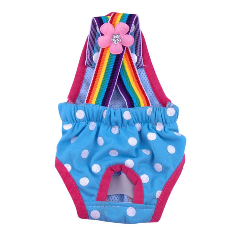 Soft Cotton Dots Female Dog Shorts Puppy Physiological Pants Diaper Breathable Pet Underwear Briefs For Small Medium Girl Dogs