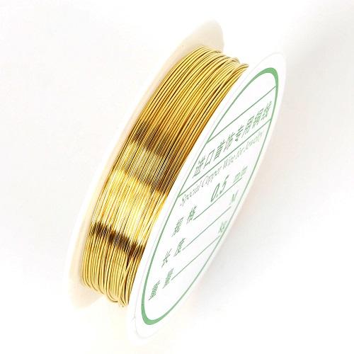 

0.25/0.3/0.4/0.5/0.6/0.7/0.8/1mm 1 Roll Alloy Cord Silver Gold Color Craft Beads Rope Copper Wires Beading Wire For DIY Jewelry 0.2mm 14.3Meters золотой
