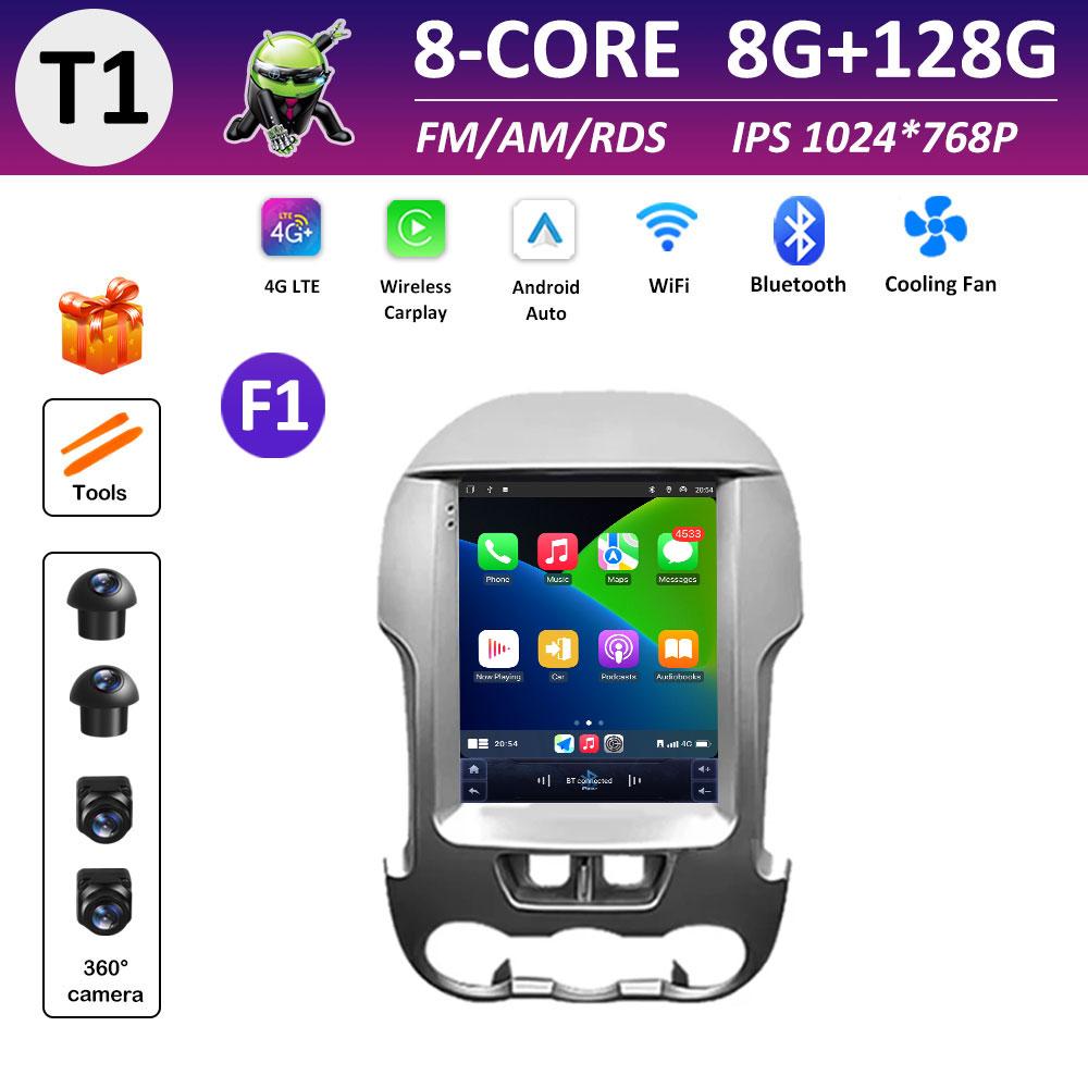 9.7 Inch Touch Screen Car Video for Ford Ranger 2012 2013 2014 - 2015 Radio Player Cooling Fan Wireless Carplay Head Unit WIFI
