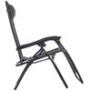 Folding Zero Gravity Chairs, 3 Pieces Adjustable Sun Lounger and Table Set with Cup Holder and Headrest