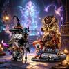 Owl Detective Wizard Cat Magic Animal Building Block Set Educational DIY Toys Adult Gifts Creative Building Block Model Gifts