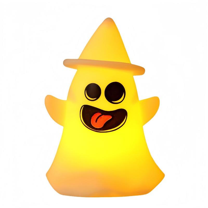 9.7cm/3.82in Halloween Pumpkin Lamp Mischief Maker Night Light Ghost Creative Model Gifts Luminous Toys Bedroom Party Decoration