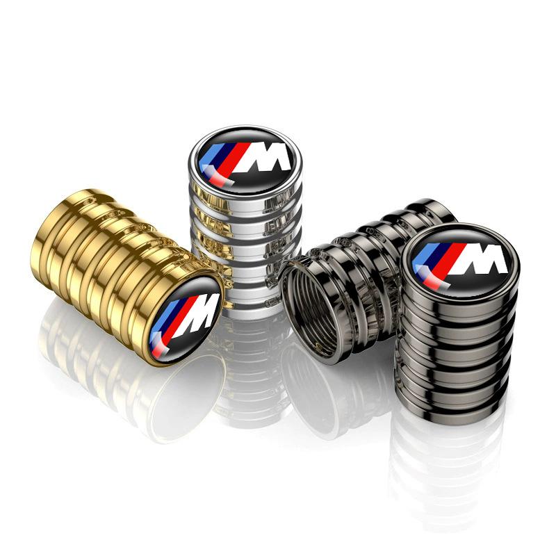  4Pcs Metal Car Wheel Tire Valve Air Stem Cap for BMW M Performance E36 E46 E90 E60 F10 F30 E39 F20 E87 E92 G30 X5 E70 E91 G20 X1 TCFJN1 