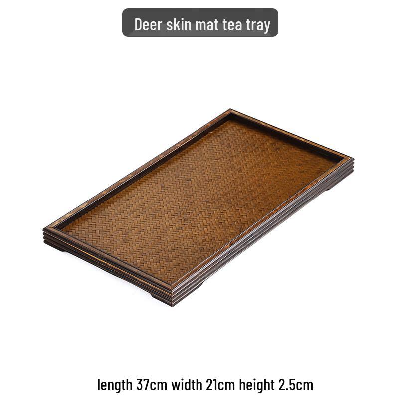 TLAKEHO Japanese Bamboo Woven Tea Tray