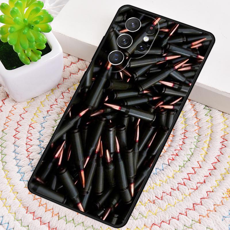 Military Gun Bullets Collage Silicone Phone Case For Samsung Galaxy note 10 pro S26 S25 S24 S23 S22 S21 Plus S25Ultra Capa Cover