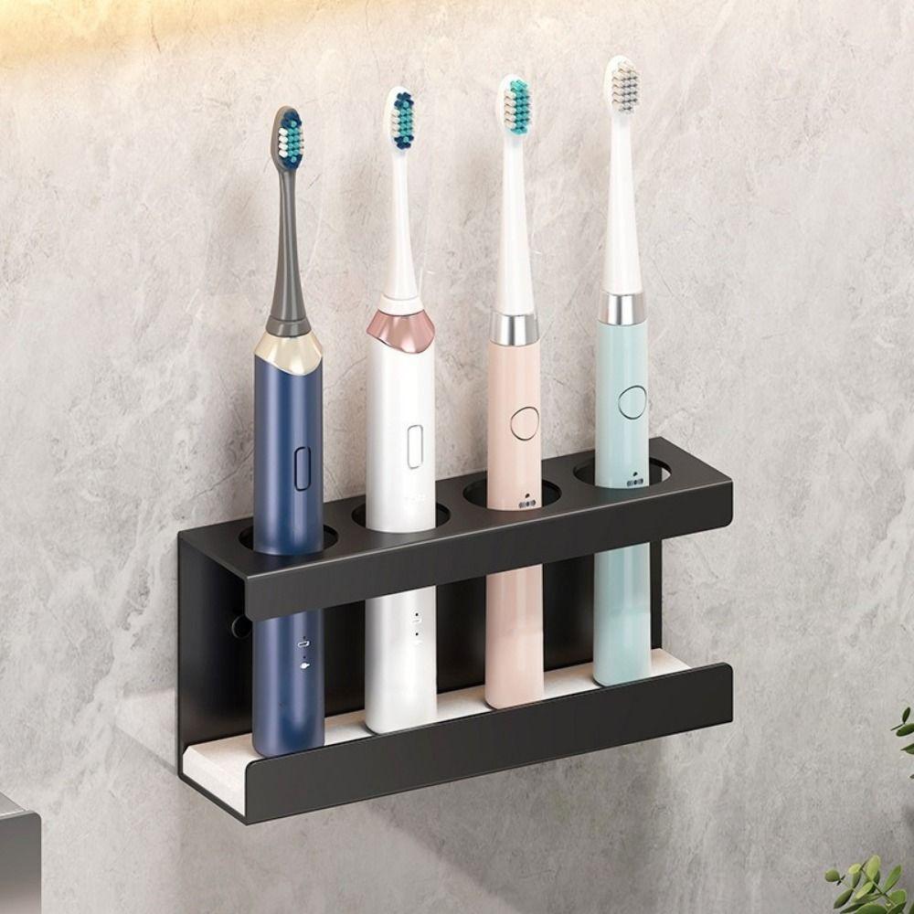 Wall Mounted Electric Toothbrush Stand Space Saving Storage Rack for Bathroom