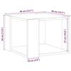 VidaXL Table basse chêne artisanal 40x40x30 cm bois d'ingénierie, table d'appoint, table de salon, table latérale, bout de 856495
