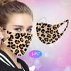1PC Adult Leopard Print Ice Silk Protective Mask Can Be Dust-Proof And Washable