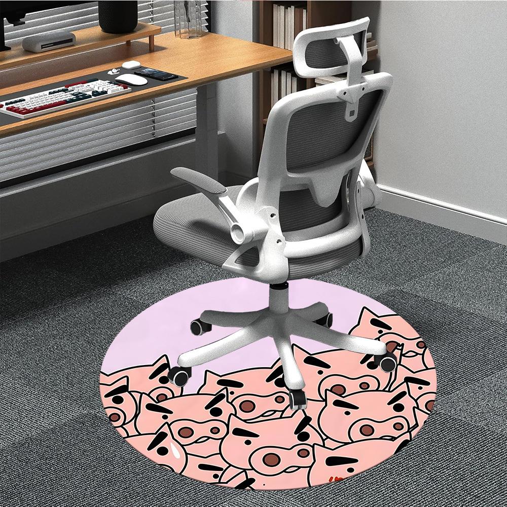 

1pc Crayon Shin-chan Buriburizaemon Office Round Area Rug, Under Office Chairs Bedroom Living Room Home Decor, Available in Various Sizes1 80cm by 80cm