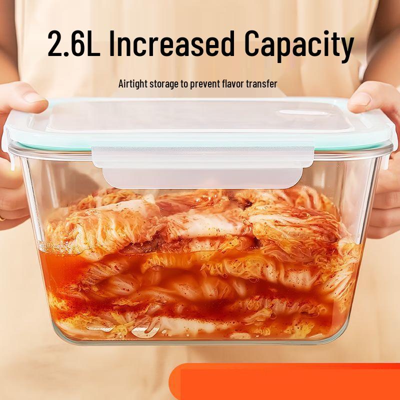 Large 2-Layer Glass Food Storage Container