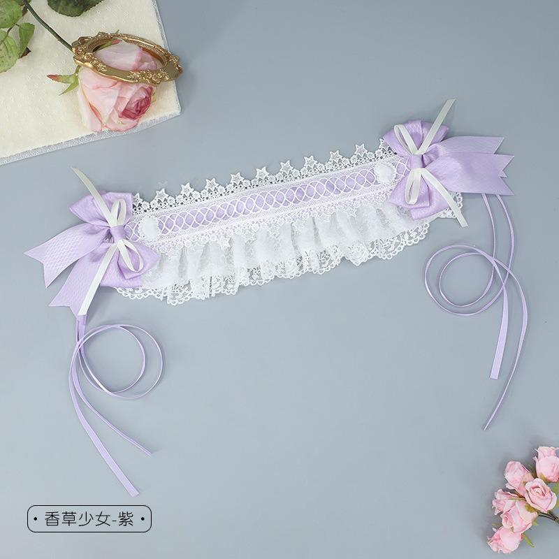 

Милый сладкий головной убор ручной работы, универсальные аксессуары для волос лолиты, кружевной бант, заколка для волос, повязка на голову для чаепития