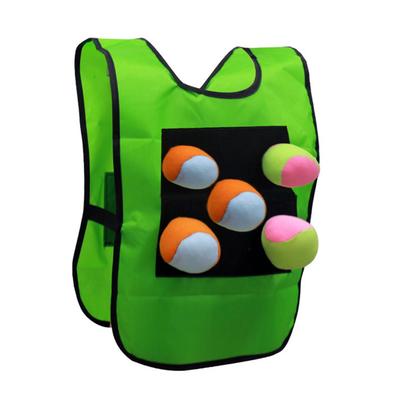 Dodgeball Sticky Vest Outdoor Throwing Game with 5 Balls for Kids Children Outdoor Activity Game