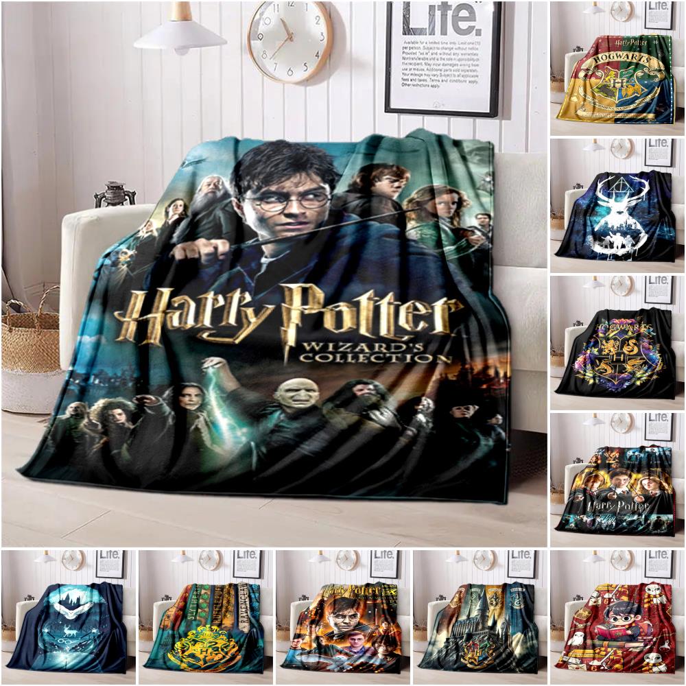 1PC science fiction themed Harry Potter printed blanket, all season lightweight home office outdoor nap multifunctional blanket