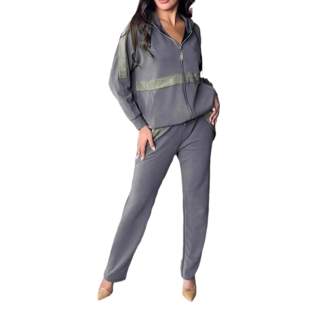 2024 Euro-American Autumn/Winter Casual Long Sleeve Sweatshirt & Pants Set