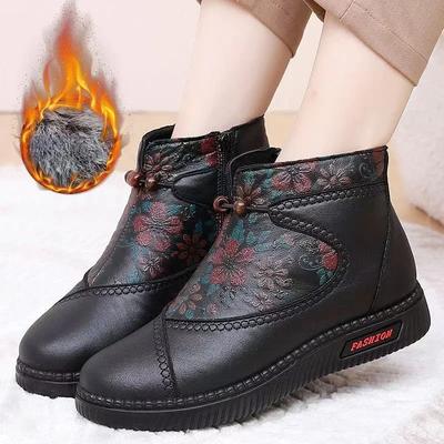 Mode Damen Winter Baumwollschuhe Mittelalterliche und Ältere Plüsch Warme Stiefel Outdoor Rutschfest Leichte Schuhe Weiblich Botas Mujer