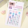 3D Dreamy Shell Crystal Diamond Patch Face Gems Mermaid Temporary Tattoo Stickers Self-adhesive DIY Body Art Decoration Makeup