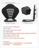 Kayak Seat, 2 Pack 12 mm Thick, Universal Paddle Board Seat with Back Support, Sit-on-Top Soft Padded Cushion with Storage Bag & Adjustable Straps for